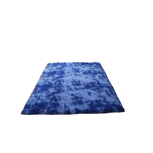 HOCEDO Langflor Teppiche 160 x 270 cm Wärmeisolierend, Wärmespeichernd, rutschfest Waschbarer Moderner Teppiche, Dunkelblau von HOCEDO