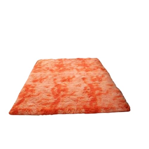 HOCEDO Langflor Teppiche 220 x 350 cm Wärmeisolierend, Wärmespeichernd, rutschfest Waschbarer Moderner Teppiche, Orange von HOCEDO