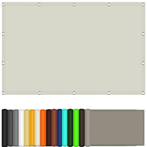 Sonnensegel, Markise 1.25 x 2.5 m Reißfest Wetterfest Sonnenschutz-Schattennetz inkl Befestigungsseile für Outdoor, Balkon, Garten, Partyaktivitäten, cremefarben Sonnensegel, Markise 1.25 x 2.5 m Reißfest Wetterfest Sonnenschutz-Schattennetz inkl Befestigungsseile für Outdoor, Balkon, Garten, Partyaktivitäten, cremefarben von HOCEDO
