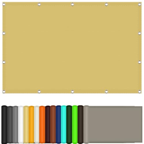 Sonnensegel Rechteckig 200 x 220 cm Reißfest,Wetterbeständig Schattierungsnetz Uv-Beständig mit Ösen Und Befestigungsseile für Camping-Terrassenpergola, Creme Farben Sonnensegel Rechteckig 200 x 220 cm Reißfest,Wetterbeständig Schattierungsnetz Uv-Beständig mit Ösen Und Befestigungsseile für Camping-Terrassenpergola, Creme Farben von HOCEDO