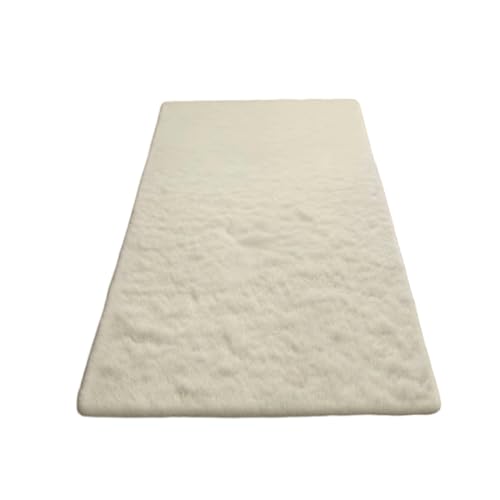 Waschbarer Teppich 130 x 150 cm rutschfest, Warm Halten Vielseitiger Indoor Outdoor-Teppich für Wohnzimmer, Schlafzimmer, Kinderzimmer, Babyzimmer, cremefarben von HOCEDO