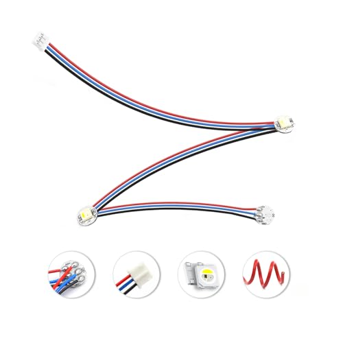 1 Stück RGBW Mini Taste PCB LED installiert mit PTFE Kabel kompatibel mit Voron 2.4 Trident SB StealthBurner Extruder DIY 3D Drucker von HOCENWAY