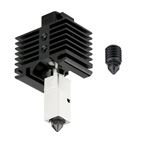 Bis zu 500C Hochtemperatur Upgraded Hotend mit überzogenem Kupfer Heizblock Titan Heatbreak, extra gehärtete Stahldüse kompatibel mit Bambu Lab X1 Carbon X1-Carbon Combo P1P 3D Drucker (Hotend) von HOCENWAY