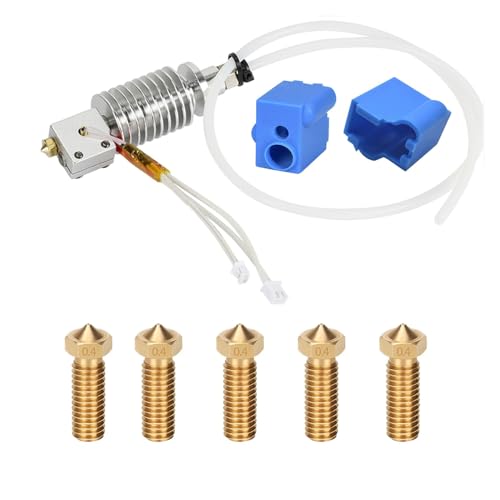 High Speed V5 J-Head Volcano Hotend 24V 40W, 2pcs 300℃ Silikon Socken 5pcs 0.4mm Düse kompatibel mit ANYCUBIC Vyper in Kobra Max von HOCENWAY