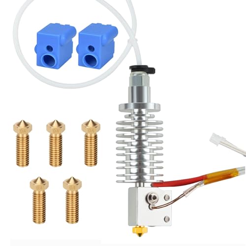 Verbesserte 24V 45W V5 J-Kopf Vulkan Hotend High Flow, 2pcs 300℃ Silikon Socken, 5pcs 0.4mm Düsen kompatibel mit ANYCUBIC Vyper für Kobra Max für Kobra Plus 3D Druckerteile (heißes Ende) von HOCENWAY