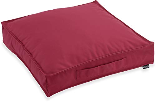 HOCK Matratzenkissen Outdoor Classic Uni Bodenkissen (50x50x10, Himbeer - Raspberry) von HOCK