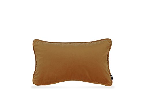 HOCK Nobile Samt Kissen inkl. Füllung Kuschelkissen Sofakissen Couchkissen (Honey-orange 105, 50 x 30 cm) von HOCK