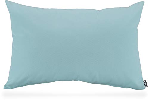 HOCK Classic Uni Outdoor Kissen inkl. Füllung Garten schmutz und wasserarbweisend (60x40cm, Manzana - Aqua) von HOCK