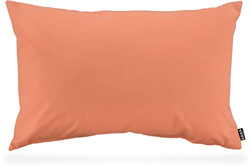 HOCK Classic Uni Outdoor Kissen inkl. Füllung Garten schmutz und wasserarbweisend (60x40, Coral) von HOCK