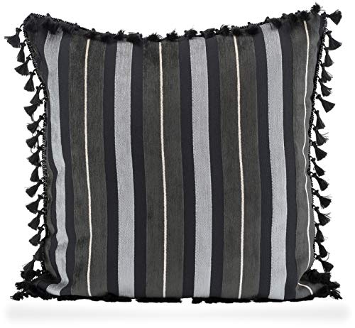 HOCK H.O.C.K. Darwini Kissen inkl. Füllung Dekokissen Zierkissen Bean Cube für Herbst/Winter (50x50cm, Black) von HOCK