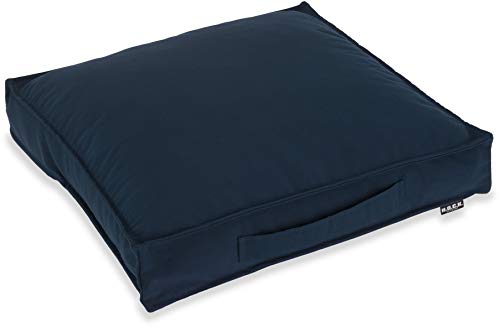 HOCK Matratzenkissen Outdoor Classic Uni Bodenkissen (50x50x10cm, Navy-blau Sun) von HOCK