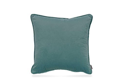 HOCK Nobile Samt Kissen inkl. Füllung Kuschelkissen Sofakissen Couchkissen (Aquamarine 021, 50 x 50 cm) von HOCK