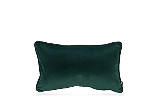 HOCK Nobile Samt Kissen inkl. Füllung Kuschelkissen Sofakissen Couchkissen (Dark-sea-Green 013, 50 x 30 cm) von HOCK