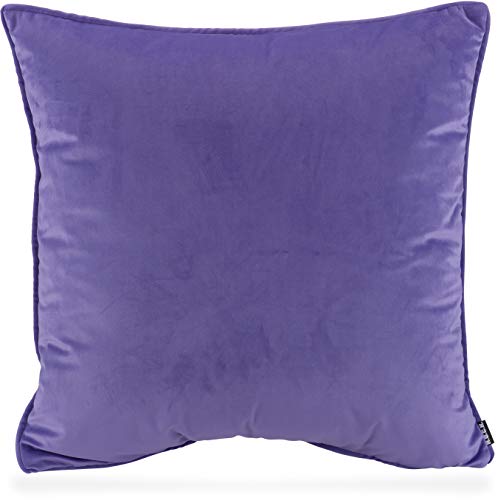 HOCK Nobile Samt Kissen inkl. Füllung Kuschelkissen Sofakissen Couchkissen (Lila Ultraviolet, 60 x 60 cm) von HOCK