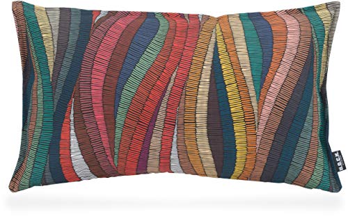 HOCK Peggy Multicolour Outdoor Kissen inkl. Füllung und Sitzkissen mit Biese bunt Design wasserabweisend/lichtecht (6-7) für den Garten (50x30cm, bunt Design) von HOCK