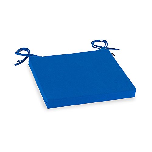 HOCK Stuhlkissen mit Bändern 40x40x4cm Outdoor Classic Uni blau von HOCK