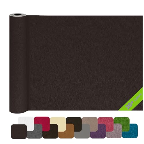 Kunstleder Selbstklebend Leder Reparatur Set, 30x100cm Lederflicken Selbstklebend, Leder Patch Kunstleder Reparaturset für Sofa, Couch, Bürostuhl, Kopfteile, Möbel, Autositze(Schwarz) von HOCOXW