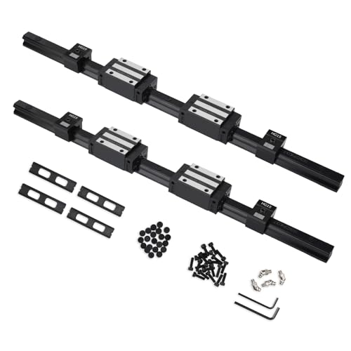 HGR15 450mm linearführung set,2 Stücke 450mm Linearschienen und 4 Stücke HGH15CA Gleitblock Schiebeblock von HOCPKOT