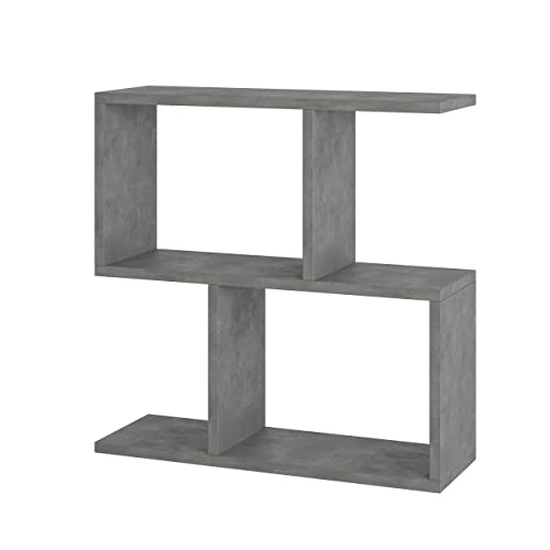 HOCUS PICUS | Moderner Holz Beistelltisch mit 2 Etagen | Vielseitiger Sofatisch, Regal-Organizer | Ideal für Büro, Wohnzimmer | 60 x 60 x 19,5 cm | Retro Grau von Hocuspicus
