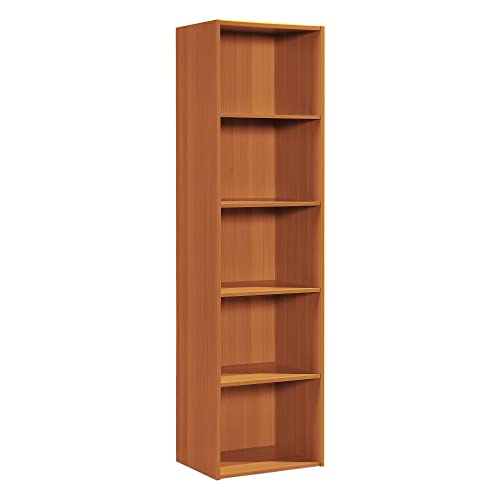 HODEDAH IMPORT 5 Shelve Bookcase Bücherregal, Holz, Cherry, No Apply von Hodedah