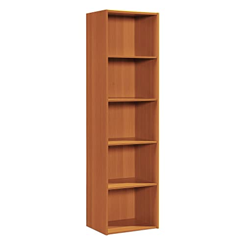 HODEDAH IMPORT 5 Shelve Bookcase Bücherregal, Holz, Cherry, No Apply von Hodedah