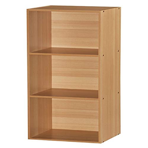 HODEDAH IMPORT Import Bücherregal mit 3 Ablagen, Buche 3 Shelve Bookcase Beech 3 Shelf von Hodedah