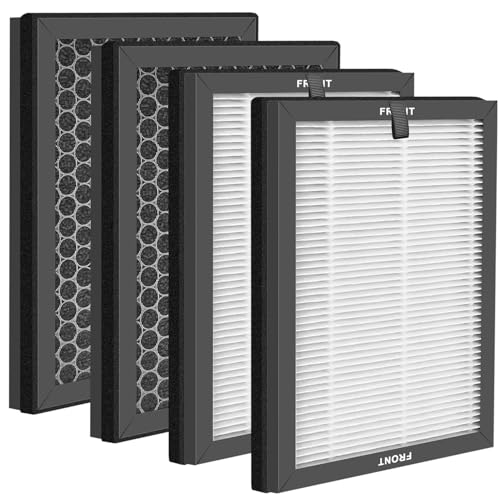 HODSEUKIN Ersatzfilter, kompatibel mit Lunino K1 Luftreiniger, echte HEPA-Filter. (4er-Pack) von HODSEUKIN