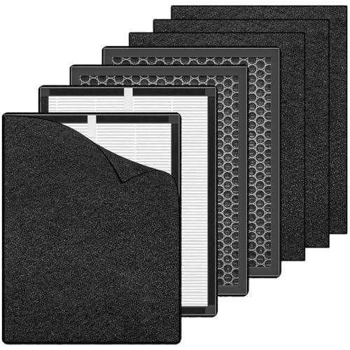 HODSEUKIN Ersatzfilter, kompatibel mit Lunino K2 Luftreiniger, echte HEPA-Filter. (4er-Pack) von HODSEUKIN