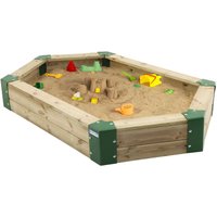 Sandkasten 6-eckig Holzsandkasten ohne Abdeckung, f. 0,6 m Sand - Hörby Bruk von HÖRBY BRUK
