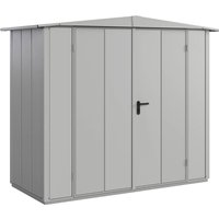 Metall-Gerätehaus Berry Modern mit Satteldach Typ 1, 259 x 121 cm, weißaluminium, 3,1 m², 2-flüglige Tür - Hörmann von HÖRMANN