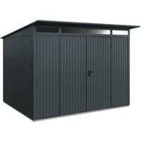 Metall-Gerätehaus Berry Classic mit Pultdach Typ 3, 313 x 283 cm, anthrazitgrau, 8,9 m², 2-flüglige Tür - Hörmann Metall-Gerätehaus Berry Classic mit Pultdach Typ 3, 313 x 283 cm, anthrazitgrau, 8,9 m², 2-flüglige Tür - Hörmann von HÖRMANN