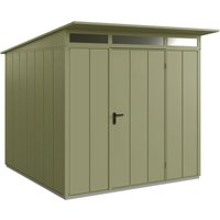 Metall-Gerätehaus Berry Modern mit Pultdach Typ 2, 248 x 283 cm, schilfgrün, 7 m², 1-flüglige Tür - Hörmann Metall-Gerätehaus Berry Modern mit Pultdach Typ 2, 248 x 283 cm, schilfgrün, 7 m², 1-flüglige Tür - Hörmann von HÖRMANN