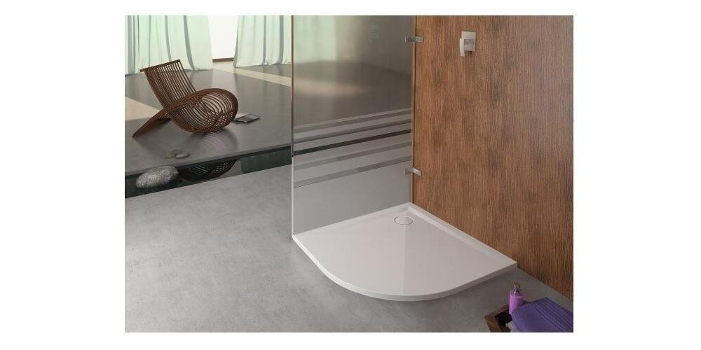 HOESCH Badewanne Viertelkreis-Duschwanne MUNA mit Antirutsch 900 x 900 x 30 mm weiß von HOESCH