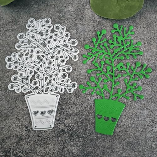 10,6 x 6,9 cm Blumentopf-Metall-Stanzformen für Kartenherstellung, Stanzschablonen für Scrapbooking, Fotoalbum, dekorative Prägeschablone 10,6 x 6,9 cm Blumentopf-Metall-Stanzformen für Kartenherstellung, Stanzschablonen für Scrapbooking, Fotoalbum, dekorative Prägeschablone von HOFALUYUSUN