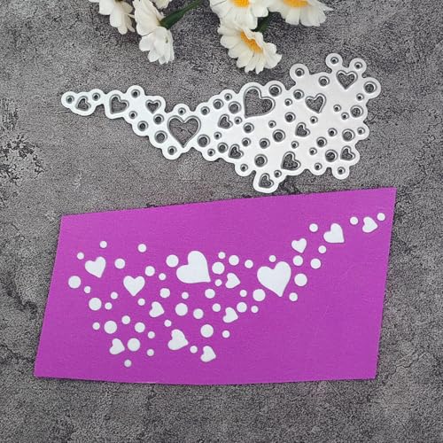 10,7 x 4,7 cm, herzförmiger Hintergrund, Metall-Stanzformen für Kartenherstellung, Stanzschablonen für Scrapbooking, Fotoalbum, dekorative Prägeschablone 10,7 x 4,7 cm, herzförmiger Hintergrund, Metall-Stanzformen für Kartenherstellung, Stanzschablonen für Scrapbooking, Fotoalbum, dekorative Prägeschablone von HOFALUYUSUN
