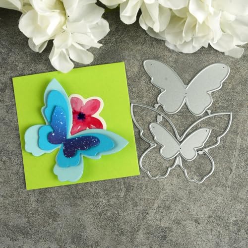 10 x 8,3 cm Schmetterlings-Grußkarten-Metall-Stanzformen für Kartenherstellung, Stanzschablonen für Scrapbooking, Fotoalbum, dekorative Prägeschablone 10 x 8,3 cm Schmetterlings-Grußkarten-Metall-Stanzformen für Kartenherstellung, Stanzschablonen für Scrapbooking, Fotoalbum, dekorative Prägeschablone von HOFALUYUSUN