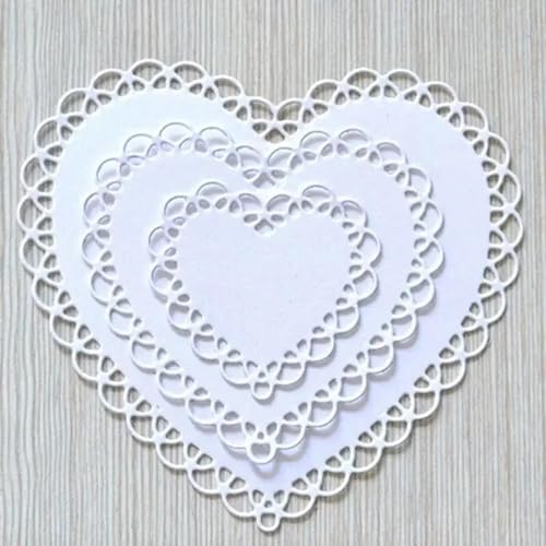 11 x 10,2 cm Scrapbook-Herz-Stanzformen, Prägeform, ausgehöhlte Liebesschablonen, Prägeschablone 11 x 10,2 cm Scrapbook-Herz-Stanzformen, Prägeform, ausgehöhlte Liebesschablonen, Prägeschablone von HOFALUYUSUN