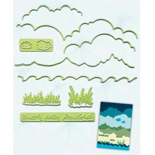13,3 x 6,2 cm Graswolkenrand Metall-Stanzschablonen Schablonen Scrapbooking Album Papier Prägewerkzeuge Prägeschablone 13,3 x 6,2 cm Graswolkenrand Metall-Stanzschablonen Schablonen Scrapbooking Album Papier Prägewerkzeuge Prägeschablone von HOFALUYUSUN