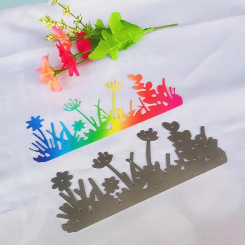 14,8 x 5,8 cm, Blumengras, Metall-Stanzschablone für Scrapbooking, Prägepapier, Grußkarten, Album, Dekoration, Prägeschablone von HOFALUYUSUN