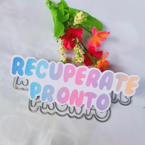 14 x 4,8 cm spanische Wörter, Metallschablone für Prägeschablone, Papieralbum, Geschenkkarten, Scrapbooking, Prägeschablone von HOFALUYUSUN