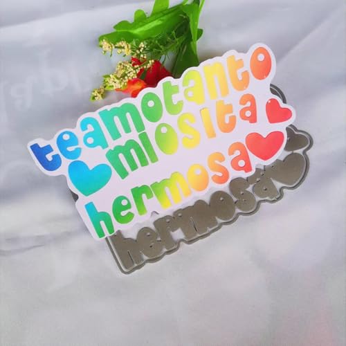 15,7 x 7,8 cm große spanische Stanzschablone für Prägung, Papier, Fotoalbum, Grußkarte, Geschenkkarte, Prägeschablone von HOFALUYUSUN