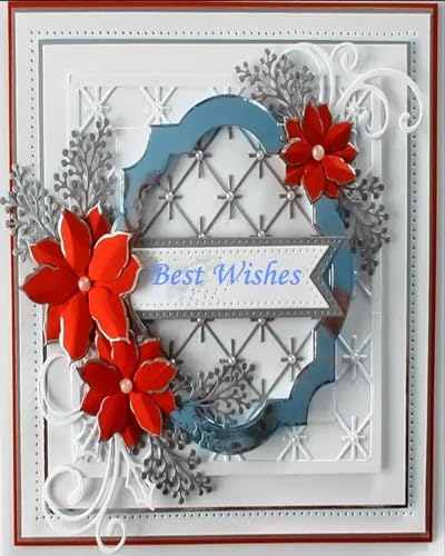 18 x 14 cm Hintergrund-Stanzform, Metall-Stanzformen, Rahmen, Bastelschablone für Handarbeit, Prägeschablone von HOFALUYUSUN