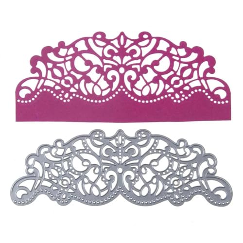 4,8 x 5,2 cm Grußkarten-Dekoration, Spitze, hohler Rahmen, Metall-Stanzschablone, Prägeschablone, Prägeschablone von HOFALUYUSUN