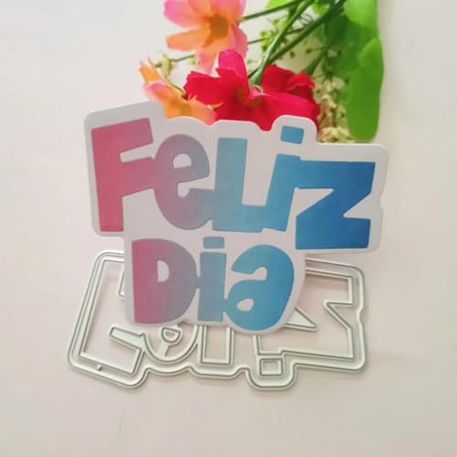 8,1 x 6,4 cm spanische Wörter, Metall-Stanzschablonen für Scrapbooking, Papierbastelarbeiten, Alben, Karten, Geschenkdekoration, Bastelbedarf 8,1 x 6,4 cm spanische Wörter, Metall-Stanzschablonen für Scrapbooking, Papierbastelarbeiten, Alben, Karten, Geschenkdekoration, Bastelbedarf von HOFALUYUSUN