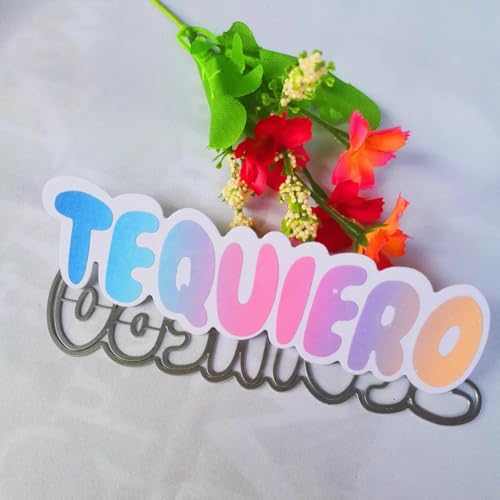 Metall-Stanzform, Motiv: spanische Aufschrift "I Want You", 13,9 x 3,9 cm, für Scrapbooking, geprägtes Fotoalbum, Dekoration, Prägeschablone von HOFALUYUSUN