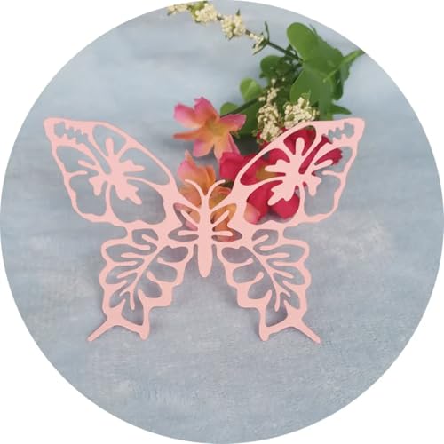 Metall-Stanzschablone für Scrapbooking, Prägepapier, Grußkarten, Album, Dekoration, 10,3 x 7,4 cm, Motiv: Schmetterling, Stanzschablone von HOFALUYUSUN