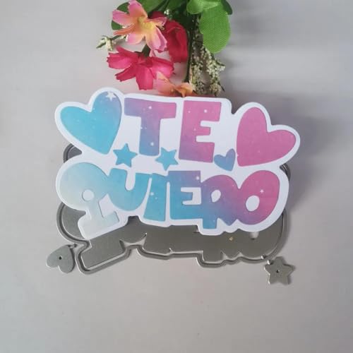 Metall-Stanzschablone mit spanischen Herzen, 11,7 x 7,5 cm, für Scrapbooking, Prägung, Papier, Grußkarten, Album, Dekoration, Prägeschablone von HOFALUYUSUN