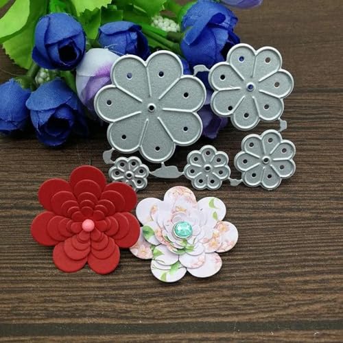 Metall-Stanzschablonen mit Blumenmotiv, 4,8 x 6,5 cm, für Scrapbooking, dekorative Prägung, Handwerk, Bastelbedarf Metall-Stanzschablonen mit Blumenmotiv, 4,8 x 6,5 cm, für Scrapbooking, dekorative Prägung, Handwerk, Bastelbedarf von HOFALUYUSUN
