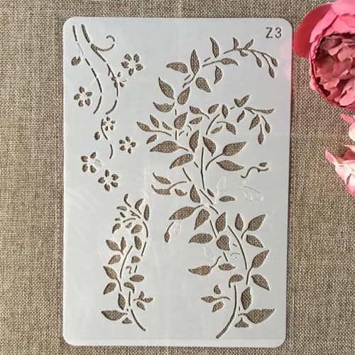 Schablonen zum Basteln, 26 cm Rahmen, wiederverwendbare Kunststoffvorlagen für Holz, Wand, Stoff, Leinwand, Möbel, Boden, Stein, Kartenstil B von HOFALUYUSUN