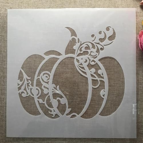 Schablonen zum Malen, 30 x 30 cm, Kürbis, Halloween, wiederverwendbare Schablonen zum Malen auf Holz, Leinwand, Möbelboden, DIY-Kunstbedarf, Dekoration Schablonen zum Malen, 30 x 30 cm, Kürbis, Halloween, wiederverwendbare Schablonen zum Malen auf Holz, Leinwand, Möbelboden, DIY-Kunstbedarf, Dekoration von HOFALUYUSUN